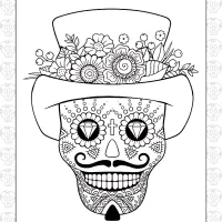 free sugar skull coloring