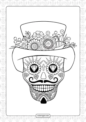 Free Sugar Skull Coloring