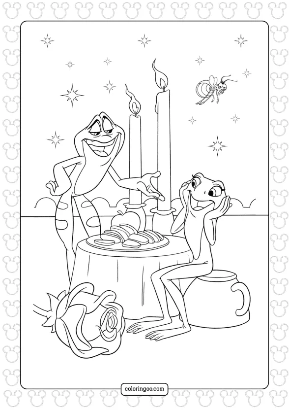 Free The Princess and the Frog Coloring Pages 1 free the princess and the frog coloring pages