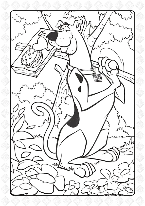 Free to Print Scooby-Doo Coloring Pages 1 free to print scooby doo coloring pages