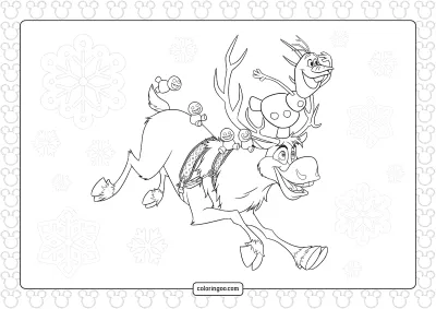 Frozen Olaf Sven Coloring