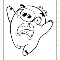 funky minion pig pdf coloring page