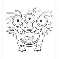 gaping monster coloring page