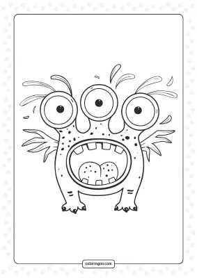 Gaping Monster Coloring Page