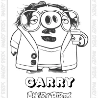 garry coloring page from angry birds