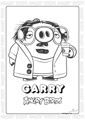 Garry Coloring Page from Angry Birds