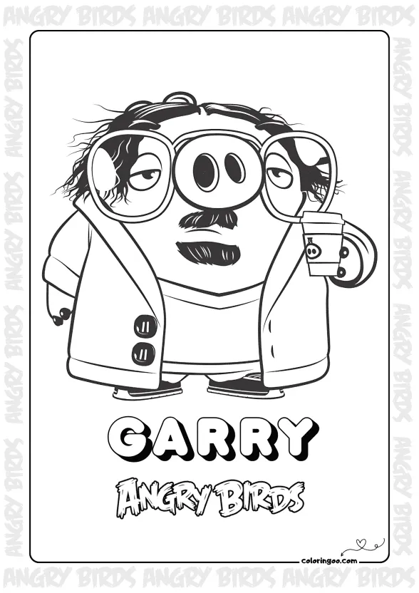 garry coloring page from angry birds