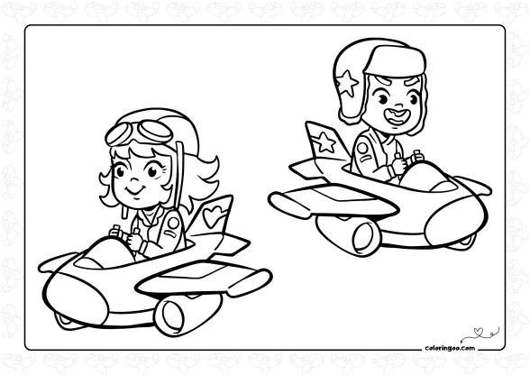 Girl and Boy on the Plane 1 girl and boy on the plane