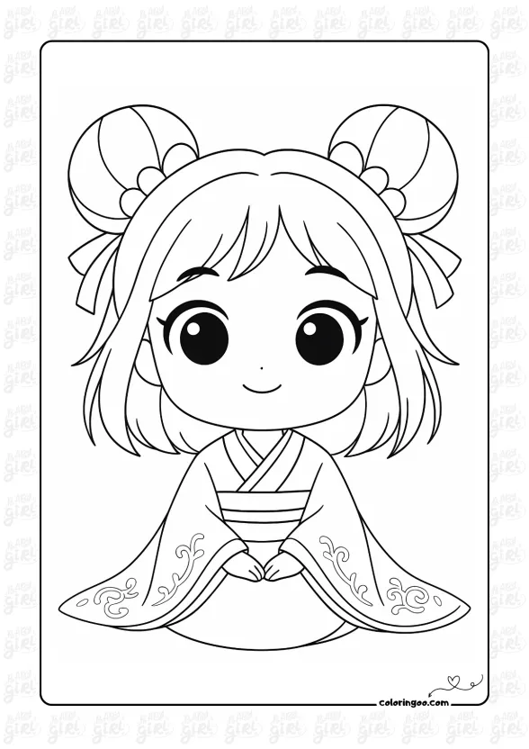 girls coloring pages 14