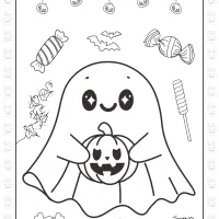 halloween spooky coloring page
