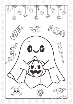 Halloween Spooky Coloring Page