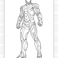 hand draw iron man coloring page