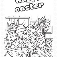 happy easter day coloring book