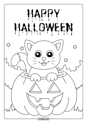 Happy Halloween Coloring Pages 01