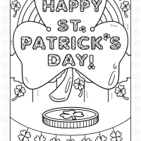 happy st patricks day coloring page