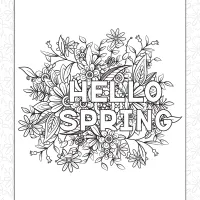 Hello Spring Coloring Page 1 hello spring coloring page