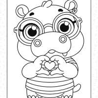hippo with heart
