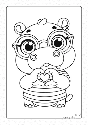 Hippo with Heart