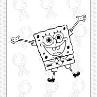 hug the spongebob coloring sheet
