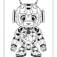 Humanoid Robot Coloring Page 5 humanoid robot coloring page