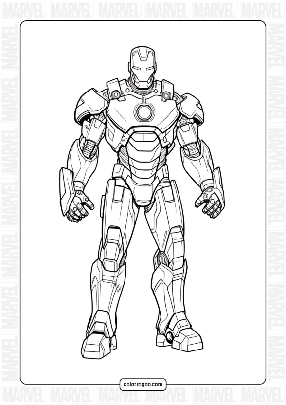 Iron Man Coloring Sheet 1 iron man coloring sheet