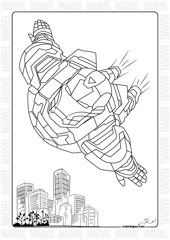 Iron Man Flying Coloring Page 1 iron man flying coloring page