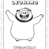 king pig leonard coloring page