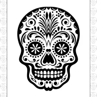 mexico sugar skull coloring page