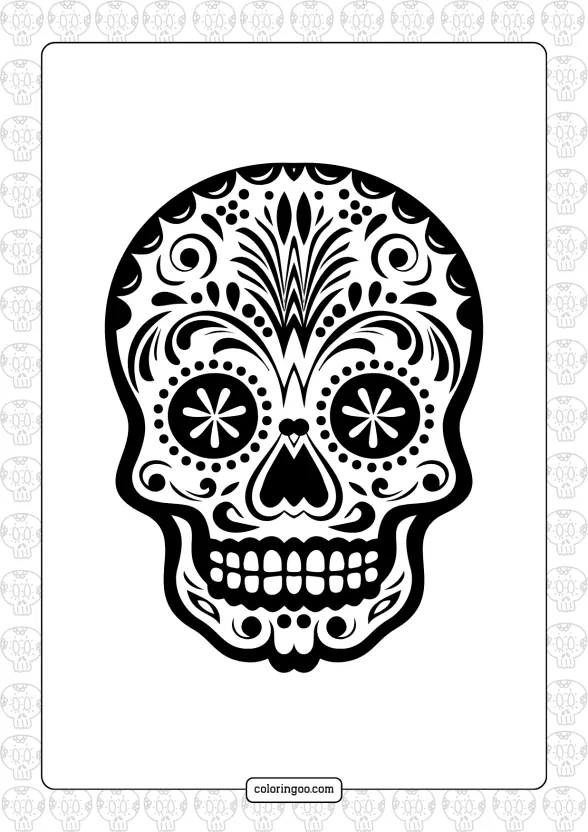 mexico sugar skull coloring page
