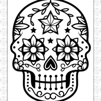 mexico sugar skull coloring sheet