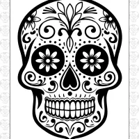 mexico sugar skull colouring