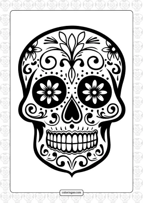 Mexico Sugar Skull Colouring