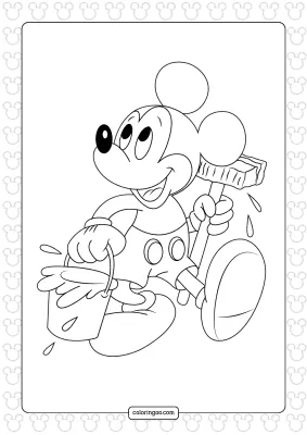 Mickey Mouse Color Coloring Page