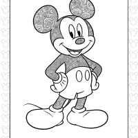 mickey mouse coloring page for adults
