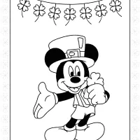 mickey st patricks day coloring page