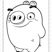 minion pig from angry birds coloring page