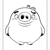 minion pig standing coloring pages
