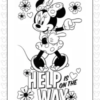minnie mouse colouring pages