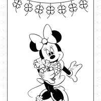 minnie mouse st patricks day coloring