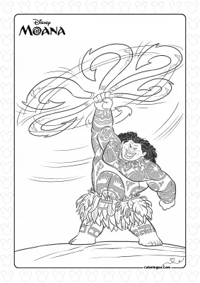 Moana Coloring Activities