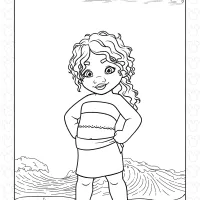 moana sister simea coloring page