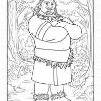 moanas father chief tui coloring page
