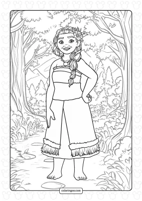 Moana’s Mother Sina Coloring Page