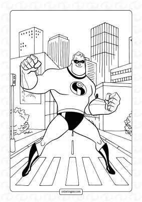 Mr. Incredible Coloring Page