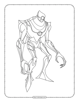Nanomech Coloring Page