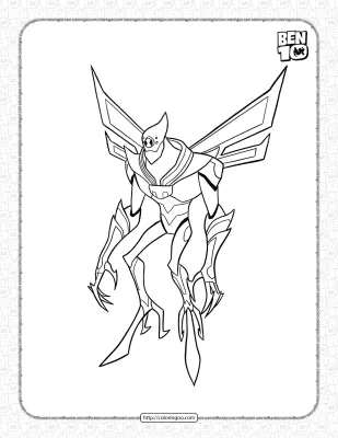 Nanomech Omniverse Classic Coloring Page