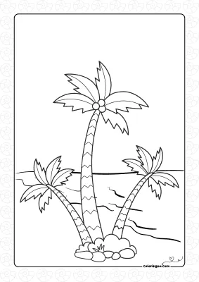Palm Tree On The Beach