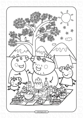 Peppa and Family Having a Picnic