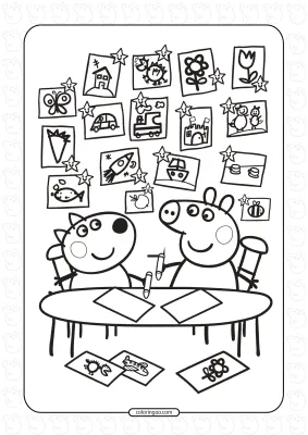 Peppa and Friend Drawing Pictures