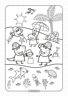Peppa and George Making a Sandcastle